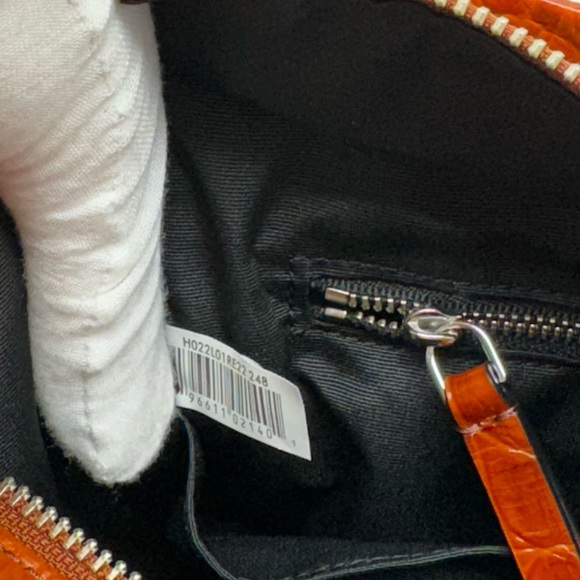 Marc Jacobs New The Small Tote Spice Brown Croc Embossed Leather With Strap - Picture 12 of 12